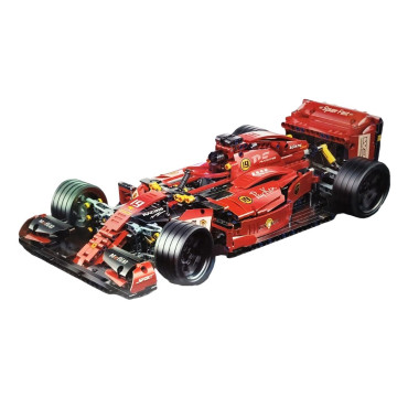 KIT DE BLOCOS DE MONTAR MACHINE PLAYER CARRO DE FÓRMULA 1 VERMELHO COM CONTROLE REMOTO 1/10 1161 PEÇAS 67110